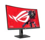 Asus ROG Strix XG27WCMS Gaming Monitor ,27" 2K (2560x1440), Curved, 280Hz (Overclock), 1ms (GTG), Extreme Low Motion Blur Sync, USB Type-C, FreeSync Premium, DisplayWidget Center, tripod socket, HDR, USB Type-C, Black
