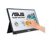 Asus ZenScreen Touch MB16AMTR portable monitor, 16 '' FHD (1920 x 1080), IPS, 10-point touch, 250 cd/m2,Built-in Battery, Hybrid Signal Solution, Mini-HDMI, ergo kickstand, tripod socket, ASUS Flicker Free and Low Blue Light technologies, 2 x1w, Black