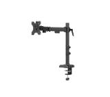 Neomounts Nero Single Flat Screen Desk Mount (phone holder+Quick-fix clamp/grommet)