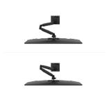 Neomounts Nero Single Flat Screen Desk Mount (phone holder+Quick-fix clamp/grommet)