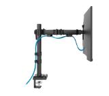Neomounts Nero Single Flat Screen Desk Mount (phone holder+Quick-fix clamp/grommet)