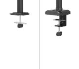 Neomounts Nero Single Flat Screen Desk Mount (phone holder+Quick-fix clamp/grommet)