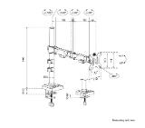 Neomounts Nero Single Flat Screen Desk Mount (phone holder+Quick-fix clamp/grommet)