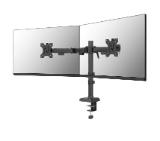 Neomounts Nero Double Flat Screen Desk Mount (phone holder+Quick-fix clamp/grommet)