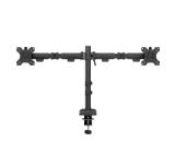 Neomounts Nero Double Flat Screen Desk Mount (phone holder+Quick-fix clamp/grommet)