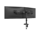 Neomounts Nero Double Flat Screen Desk Mount (phone holder+Quick-fix clamp/grommet)