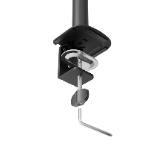 Neomounts Nero Double Flat Screen Desk Mount (phone holder+Quick-fix clamp/grommet)