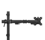Neomounts Nero Double Flat Screen Desk Mount (phone holder+Quick-fix clamp/grommet)