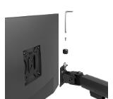 Neomounts Nero Double Flat Screen Desk Mount (phone holder+Quick-fix clamp/grommet)