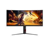 AOC CU34G4Z, 34" Curved 1500R, VA, WLED, 3440x1440@240Hz, 1ms GtG, 0.3ms MPRT, 450cd m/2, 2500:1, 80M:1 DCR, Adaptive Sync, FlickerFree, Low Blue Light, Tilt, Height Adjust, Pivot, Swivel, 2xHDMI, DP, USB hub