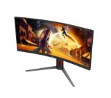 AOC CU34G4Z, 34" Curved 1500R, VA, WLED, 3440x1440@240Hz, 1ms GtG, 0.3ms MPRT, 450cd m/2, 2500:1, 80M:1 DCR, Adaptive Sync, FlickerFree, Low Blue Light, Tilt, Height Adjust, Pivot, Swivel, 2xHDMI, DP, USB hub