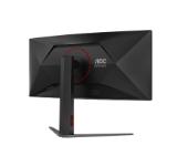 AOC CU34G4Z, 34" Curved 1500R, VA, WLED, 3440x1440@240Hz, 1ms GtG, 0.3ms MPRT, 450cd m/2, 2500:1, 80M:1 DCR, Adaptive Sync, FlickerFree, Low Blue Light, Tilt, Height Adjust, Pivot, Swivel, 2xHDMI, DP, USB hub