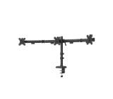 Neomounts Nero Triple Flat Screen Desk Mount (phone holder+Quick-fix clamp/grommet)