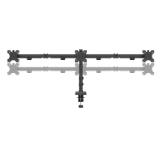 Neomounts Nero Triple Flat Screen Desk Mount (phone holder+Quick-fix clamp/grommet)