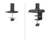 Neomounts Nero Triple Flat Screen Desk Mount (phone holder+Quick-fix clamp/grommet)