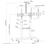 Neomounts Mobile Flat Screen Floor Stand (height: 128-160 cm)