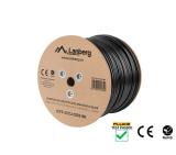 Lanberg LAN cable CAT.5e ftp 305m solid outdoor cu black fluke passed