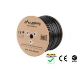Lanberg LAN cable CAT.5e utp 305m solid outdoor gel-filled cu black fluke passed