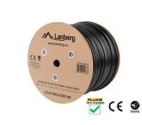 Lanberg LAN cable CAT.6 utp 305m solid outdoor gel-filled cu black fluke passed