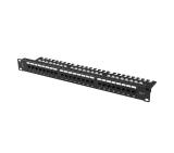Lanberg patch panel 24 port 1U 19" CAT.6 utp with cable organizer black