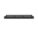 Lanberg patch panel 24 port 1U 19" CAT.6 utp with cable organizer black