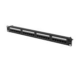 Lanberg patch panel 24 port 1U 19" CAT.6a utp black