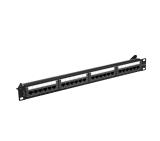 Lanberg patch panel 24 port 1U 19" CAT.6a utp black