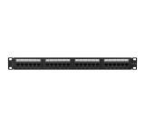 Lanberg patch panel 24 port 1U 19" CAT.6a utp black
