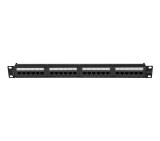 Lanberg patch panel 24 port 1U 19" CAT.6a utp black
