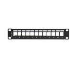 Lanberg patch panel blank 12 port 1U 10" ftp for keystone modules black v2