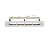 Lanberg patch panel blank 12 port 1U 10" ftp for keystone modules grey v2