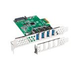 Lanberg pci express x1 card->4x USB-A 3.1 gen1 low profile