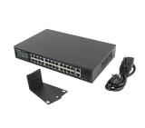 Lanberg switch 24x 100mb poe+/2x combo rack 19" gigabit ethernet 360w v2
