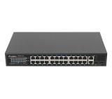 Lanberg switch 24x 100mb poe+/2x combo rack 19" gigabit ethernet 360w v2