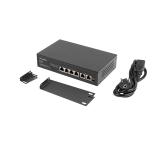 Lanberg switch 4x 100mb poe+/2x 100mb unmanaged rack 10"/19" fast ethernet 60w