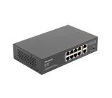Lanberg switch 8x 100mb poe+/2x 1GB unmanaged rack 10"/19" gigabit ethernet 120w