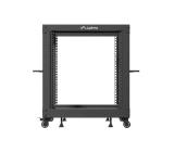 Lanberg open rack 19" 12U 600x600-1100 adjustable black