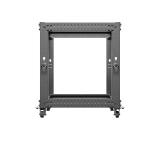 Lanberg open rack 19" 12U 600x600-1100 adjustable black