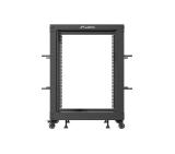 Lanberg open rack 19" 15U 600x600-1100 adjustable black