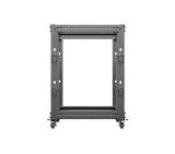 Lanberg open rack 19" 15U 600x600-1100 adjustable black