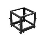 Lanberg open rack 19" 9U 600x600-1100 adjustable black
