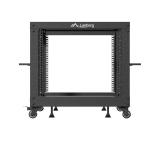 Lanberg open rack 19" 9U 600x600-1100 adjustable black