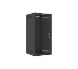 Lanberg rack cabinet 10" wall-mount 12U/280x310 (flat pack) with glass door black