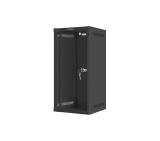 Lanberg rack cabinet 10" wall-mount 12U/280x310 (flat pack) with glass door black