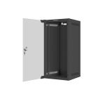 Lanberg rack cabinet 10" wall-mount 12U/280x310 (flat pack) with glass door black
