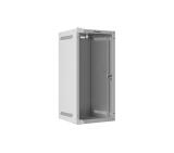 Lanberg rack cabinet 10" wall-mount 12U/280x310 for self-assembly with glass door grey (flat pack)