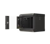 Lanberg rack cabinet 10" wall-mount 4U/300x300 (flat pack) with glass door black