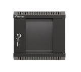 Lanberg rack cabinet 10" wall-mount 4U/300x300 (flat pack) with glass door black
