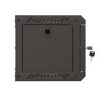Lanberg rack cabinet 10" wall-mount 4U/300x300 (flat pack) with glass door black