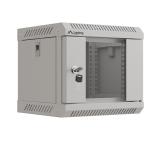 Lanberg rack cabinet 10" wall-mount 4U/300x300 (flat pack) with glass door grey